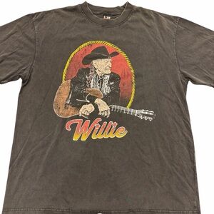 Giant Vintage x Willie Nelson LARGE NWOT Washed black
